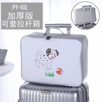 Korean version of the large-capacity travel luggage storage bag men and women short-distance business trip cute cartoon handbag travel boarding bag