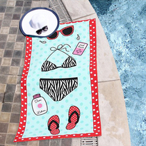Travel beach towel Portable quick-drying bath towel Fitness swimming towel Absorbent non-hairless bath towel Beach tourism vacation