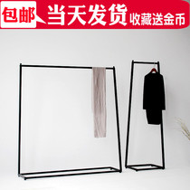 Simple modern clothing store display rack floor-to-ceiling clothes shop hanger shelf Wall womens clothing hat display rack