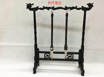 Brush pen hanging pen holder pen hanging mahogany brush pen four treasure antique dragon head Pen Holder
