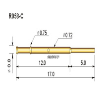 Huarong test probe sleeve R058-C diameter 0 72 pressure wire sleeve empty pipe without wire