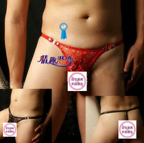 Mens erotic underwear transparent lace see-through underwear mens T pants thong explosion Crown Real shot 41004