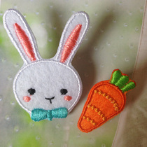 (Feng Xi) 2015 new product first DIY cartoon embroidery cloth stickers clothes patch small white rabbit radish