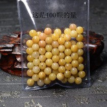 Xinjiang natural jin si yu 8mm 6mm scattered beads 100 a wei xia jade pillow material handmade DIY
