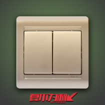 Simon Simon switch socket champagne gold 55 series Double open dual control two open double panel N51022B-56