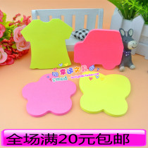 Baitong convenience sticker 6024 fluorescent sticker cartoon styling note paper N - sticker convenience paste color note batch