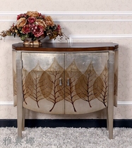 European-style porch cabinet American-style living room decorative cabinet pastoral painted cabinet hotel showroom decorative locker K3035