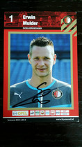 Mulder Dutch Feyenoord official autograph card