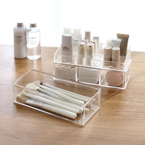 Transparent lipstick cosmetic storage box Dustproof cotton brush cotton swab puff desktop storage box 610080