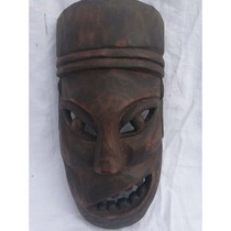 National wood carving Nuo carving Nuo opera Nuo God Nuo mask face face face face face Nuo dance Nuo sacrifice sacrifice face man 30cm