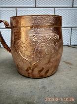 Tibetan large copper pot Babao pot handicraft pure thickened pure copper red copper brass antique benba pot kettle capacity