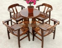 Solid wood dining table and chair Dining table Coffee table Round coffee table One table 4 chairs Outdoor chair Bar chair