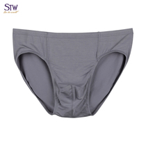 STW mens underwear Modal incognito briefs Solid color comfortable breathable large size youth waist briefs