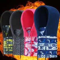 Outdoor warm fleece hat Riding cold cap mountaineering windproof hat Mens and womens winter anti-terrorism mask fishing headgear