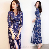 Summer slim beach skirt seaside vacation skirt long skirt sexy thin mid-length beach skirt Sanya tourism Japan and South Korea