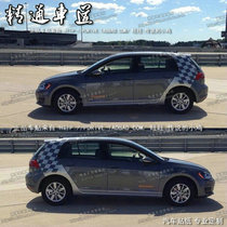 Suitable for golf 6 7 pull flower 6GTIpolo body C pillar decoration Plaid sticker Swift MG3 sticker