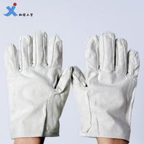 Double-layer thickened 3X4 canvas gloves Oil-resistant and wear-resistant machinery machine tools increase labor insurance welding protective gloves