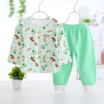 Spring and Autumn Winter Four Seasons Infant Underwear Cotton Set Men and Women Baby Shoulder Buckle Clothes 6-12-18 Months