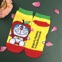 Doraemon exports Japan limited cotton womens socks socks Shinzhou Apple