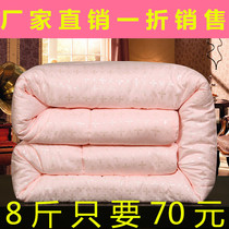 Silk quilt 100% mulberry silk spring and autumn quilt winter quilt core cotton single double 6 8 10 pounds of childrens quilt mother quilt