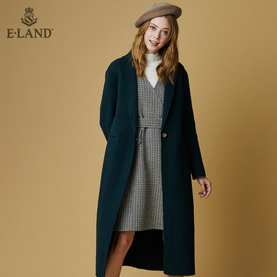 eland衣恋女装中长款羊毛大衣呢子外套女eejw74t53d_7折现价1499元