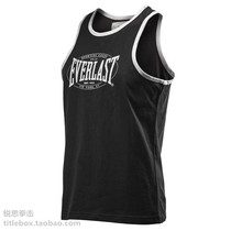 (USA shipped) official EVERLAST boxing sleeveless T-shirt sleeveless training vest men black