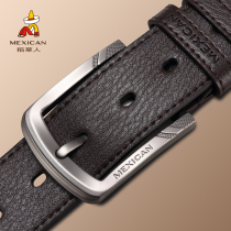 Scarecrow belt male pin button young student Joker leather jeans with youth casual Simple Mens belt