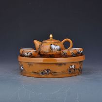 Qing Yongzheng enamel eight horse tea set