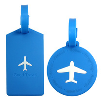 Creative Korean suitcase big luggage card Cartoon Check tag hanging card to study abroad silicone boarding pass