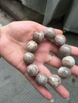 Fulai Myanmar natural tree jade small boutique fine tree grain texture wood grain 20mm large beads mens bracelet string