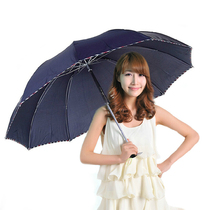 Paradise umbrella 3311E touch folding clear umbrella ultra strong water resistant wind to increase the double person umbrella Business Advertising umbrella logo