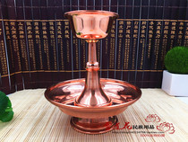 High 17 5cm Buddhist supplies Seiko smooth and bright red bronze protective cup big number 17 5 cm