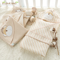 Newborn package spring and autumn winter baby hug thick warm blanket thin quilt swaddling towel baby supplies
