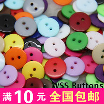 Two-eyed bread button candy color button button children hand sticker button shirt button shirt button cardigan child buckle