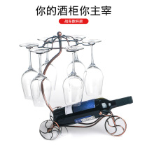 Household European-style upside-down red wine cup holder creative personality goblet hanging wine rack hanging iron ornaments