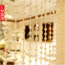 lm crystal bead curtain Entrance half partition hanging curtain Finished bedroom door curtain Living room screen decoration encryption full of curtains