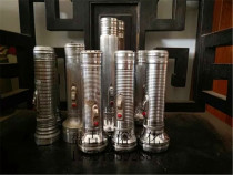 Old hand torch tin antique collection 80s film and television props ornaments and other folk nostalgic national goods old objects