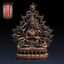 Shengfan brass Zunti Buddha statue ornaments Tibetan Buddhism Tantric Bodhisattva Nepal craft antique tuba