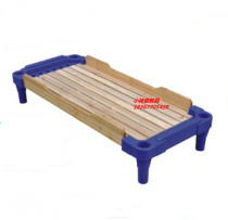Manufacturer Special Price Double Widening Large Kindergarten System Bunk Bed Children Bed Plastic Solid Wood Board Bed Baby Bed Foldable