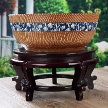 Damaged reissue Jingdezhen ceramic fish tank tank water tank large turtle tank water lily lotus Lotus cylinder