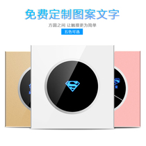 Smart Home Glass Touch Switch Open Dual Control 86 Type Touch Switch Socket Panel Capacitive Touch Screen Customisation