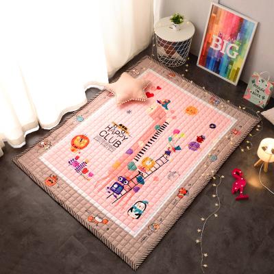 Childrens floor mat Home baby climbing mat thick cotton baby crawling mat carpet fabric non-slip mat can be machine washed