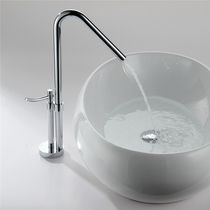 Copper V-shaped basin faucet Desktop washbasin faucet High rod faucet Table basin hot and cold water faucet