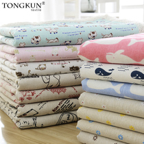 Tablecloth fabric Cotton linen Small fresh Japanese pastoral rectangular dining table fabric Tea table Tablecloth Round table cover cloth towel