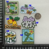 Heart embroidery YD02 cartoon embroidered compass compass Butterfly Lily flower chrysanthemum embroidery adhesive cloth paste