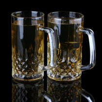 Diamond tape to take the beer mug large capacity beer cup water cup thickened beer cup cold beer cup 500ml