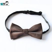 Childrens printed bow tie Boys dress bow tie Korean version of the performance double bow tie British tide performance bow