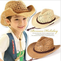 Spring and Autumn childrens hats Mens and womens summer fishermen big eaves straw hats Korean beach hats Cowboy hats Parent-child sunscreen sun visor