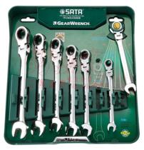Sata Shida 7 Pieces Live Head Quick Wrench Set Quick Wrench Ratchet Quick Wrench 09042