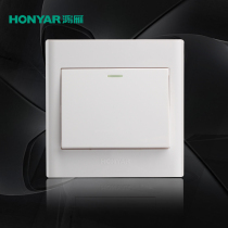 Hongyan switch socket 1 a single control panel 86 type wall power supply a single open single light switch